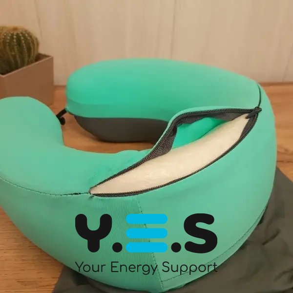 Дорожня подушка-комір для шиї та голови з капюшоном для подорожей