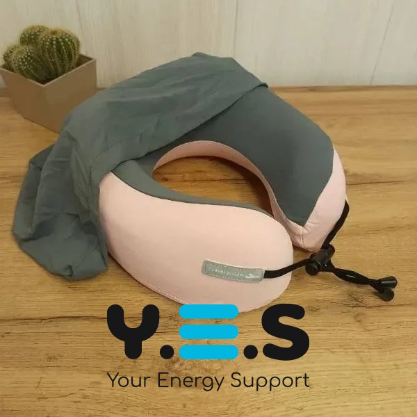 Дорожня подушка-комір для шиї та голови з капюшоном для подорожей