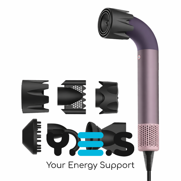 Компактний фен для волосся HD-20: сушіння й укладання, 6 насадок
