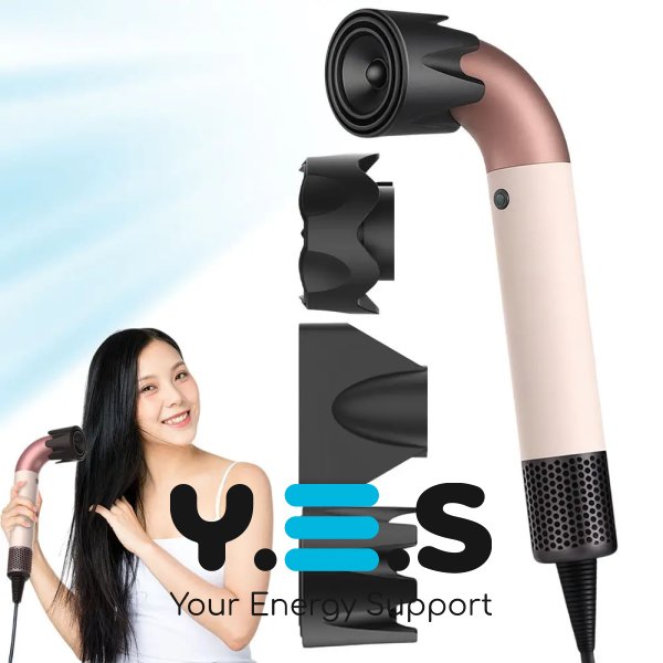 Компактний фен для волосся HD-20: сушіння й укладання, 6 насадок