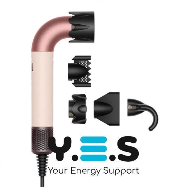 Компактний фен для волосся HD-20: сушіння й укладання, 6 насадок