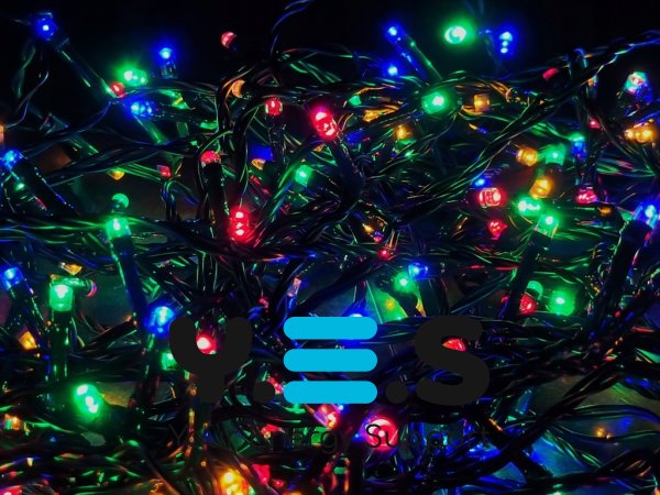 Гірлянда-нитка «кульки» 300 LED тепле світло, флеш 100+10, чорний дріт