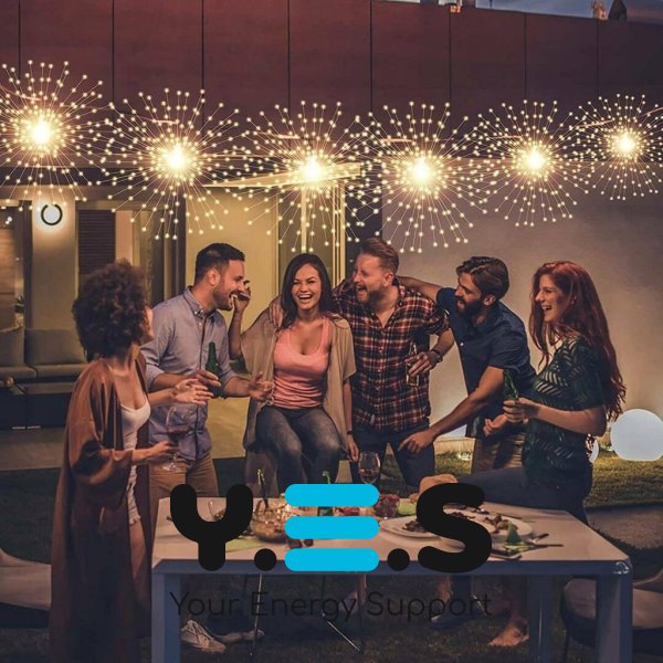 Світлова новорічна гірлянда‑феєрверк «штора» XL‑81‑20, мідний дріт, 3×0,3 м