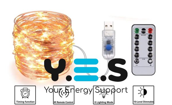 Світлодіодна гірлянда «Роса» 2 м USB, 200 LED, мідний дріт, пульт ДК (XL-76-20)