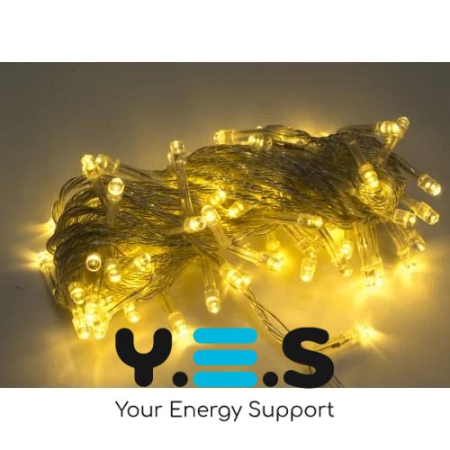 LED гірлянда 500, прозорий провід, тепле світло, XL-51-40, 450+25 м