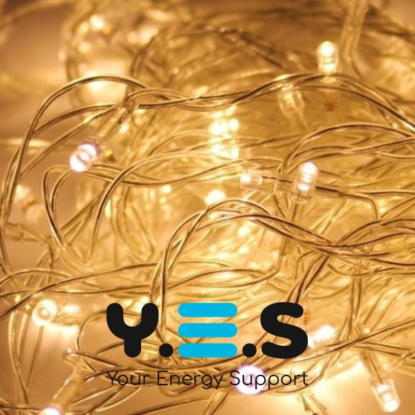 LED гірлянда 500, прозорий провід, тепле світло, XL-51-40, 450+25 м