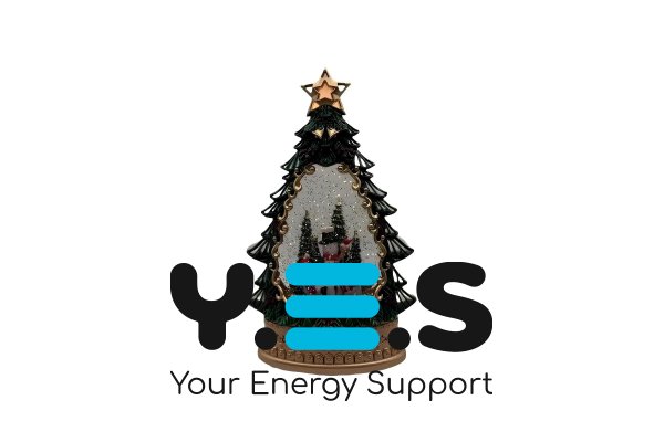 Сніжна ялинка SH1616 з Дідом Морозом і подарунками, LED підсвітка, автопіддув