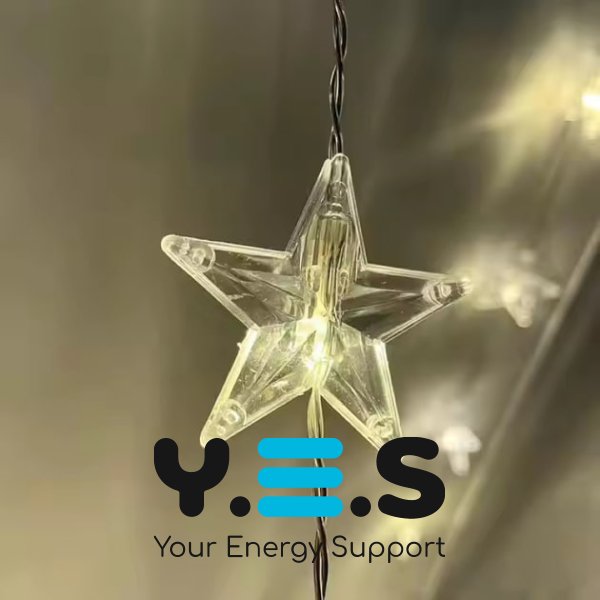 Світлодіодна гірлянда-штора «Зірки» 3×3 м, USB-живлення, тепле світло