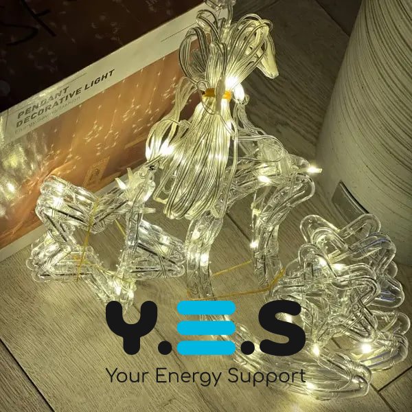 Гірлянда-штора LED «Місяць і зірки» 3 м, тепле світло, USB, SF-43