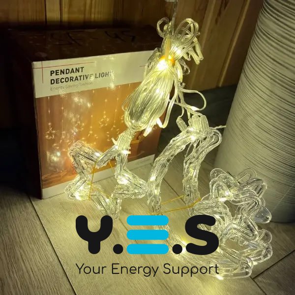 Гірлянда-штора LED «Місяць і зірки» 3 м, тепле світло, USB, SF-43