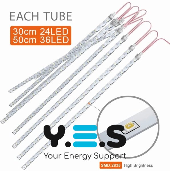 Світлодіодна гірлянда RD-110 «Сосульки» (трубки) 50 см, LED, мультиколор