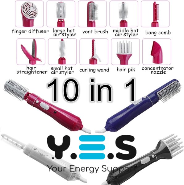 Багатофункціональний стайлер-фен-щітка 10-в-1 Fullcome Hair Styler ST300 для укладки волосся