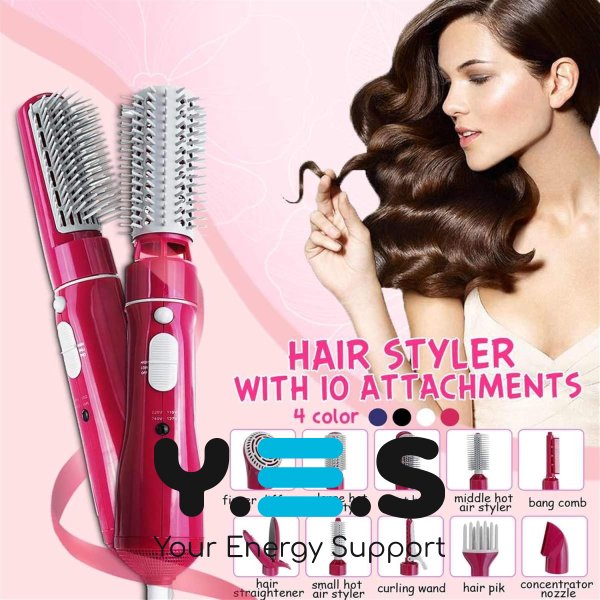 Багатофункціональний стайлер-фен-щітка 10-в-1 Fullcome Hair Styler ST300 для укладки волосся