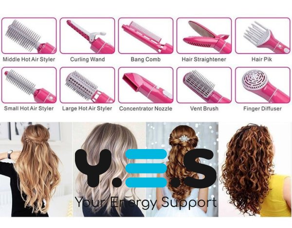 Багатофункціональний стайлер-фен-щітка 10-в-1 Fullcome Hair Styler ST300 для укладки волосся