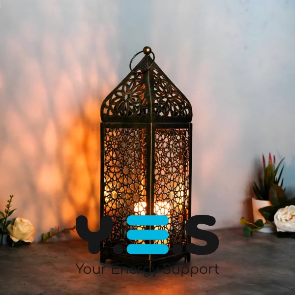 Інтер’єрний декоративний підсвічник для дому 9.5×9.5×25 см