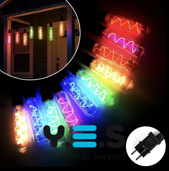 Вулична LED-гірлянда SFK-48 220V з подовженими спіральними лампами