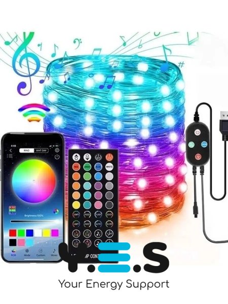 Вулична LED гірлянда 5 м Smart з Bluetooth і керуванням через додаток (App Control)