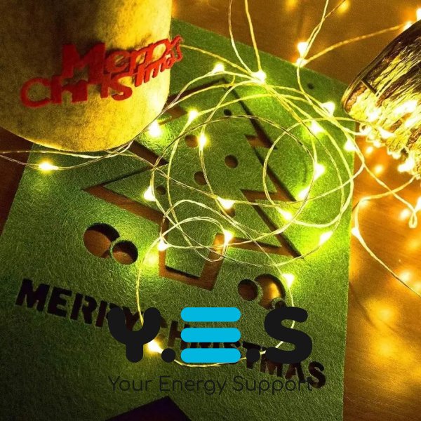 Гірлянда-лісочка універсальна 5 м, 300 LED, тепле світло, живлення USB+батарейка