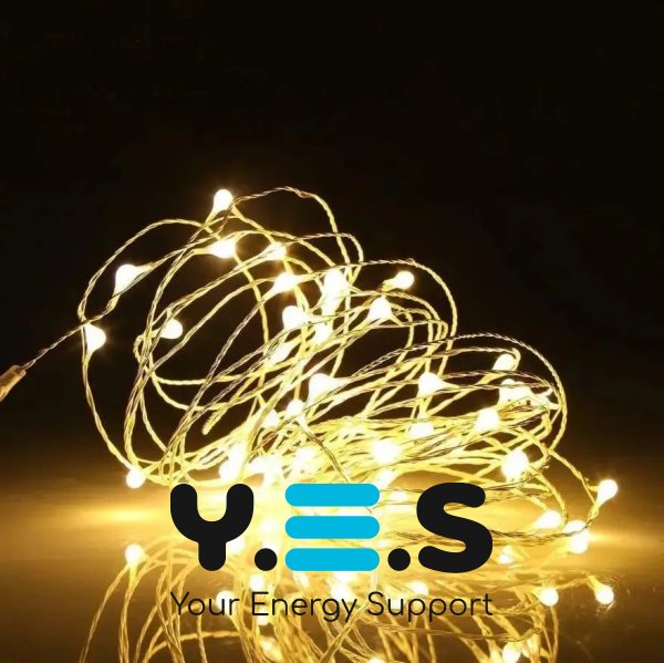 Гірлянда-лісочка універсальна 5 м, 300 LED, тепле світло, живлення USB+батарейка