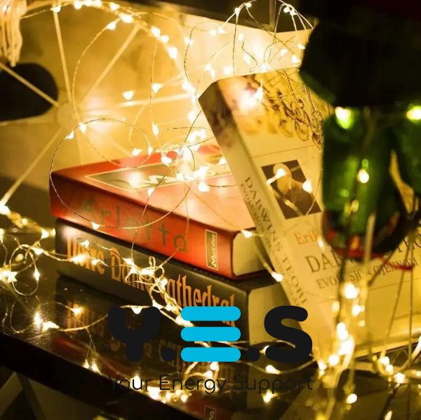 Гірлянда-лісочка універсальна 5 м, 300 LED, тепле світло, живлення USB+батарейка