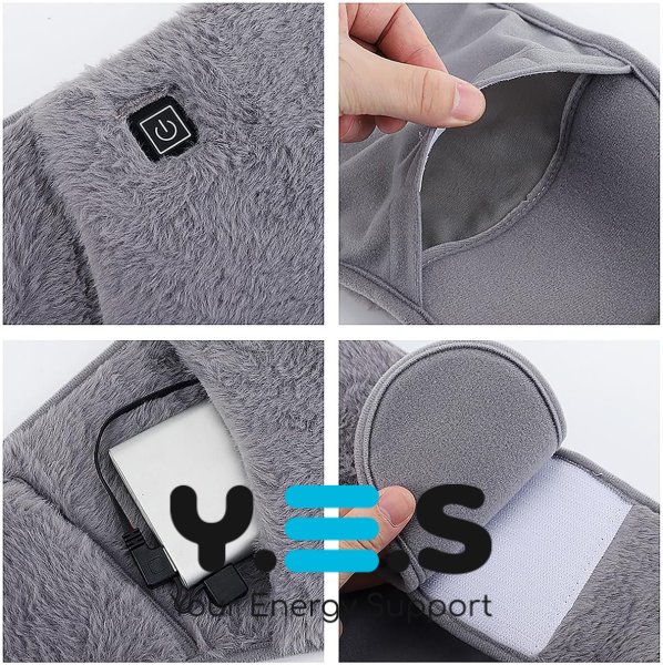 Електричний пояс-ремінь з підігрівом USB XL-1518 для попереку та грілка для рук