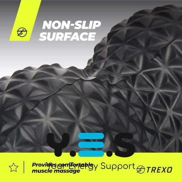 Фітнес-ролик для масажу з подвійним м’ячем 16×9 см, набір ND-5274