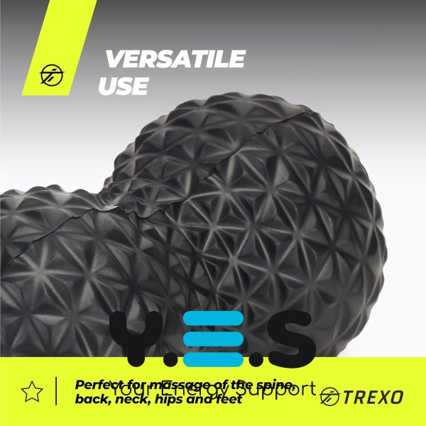 Фітнес-ролик для масажу з подвійним м’ячем 16×9 см, набір ND-5274