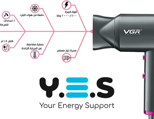 Професійний фен VGR V-400 для дому та салону, потужний і зручний