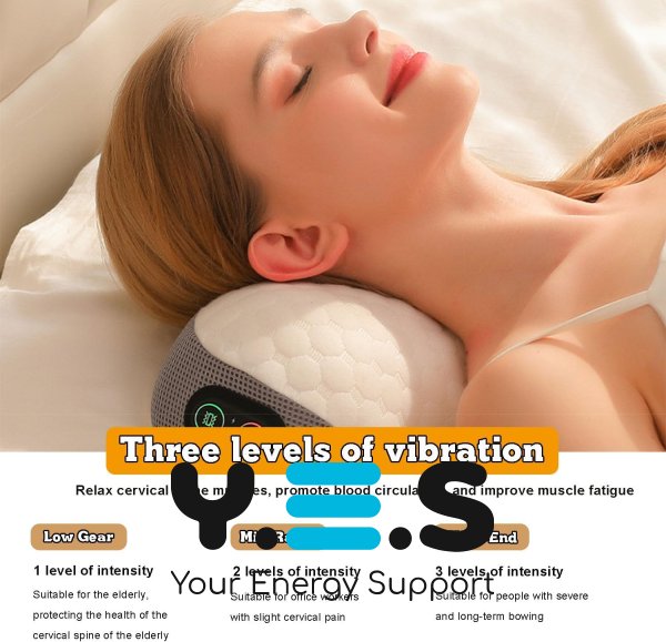 Масажна подушка для шиї Pillow 5561 з підігрівом для сну та підтримки шийного відділу