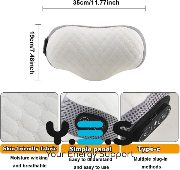 Масажна подушка для шиї Pillow 5561 з підігрівом для сну та підтримки шийного відділу