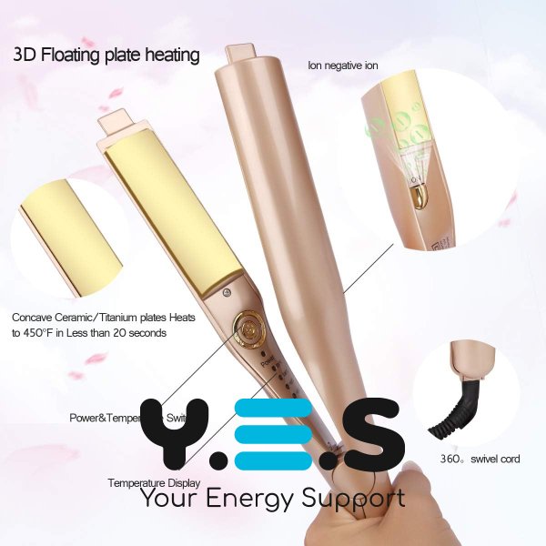 Плойка-стайлер HAIR WA-1 2в1: спіральна завивка та випрямлення волосся