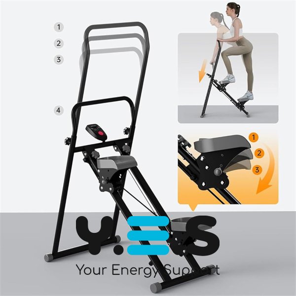 Посилений сталевий степпер для дому, чорний — кардіотренажер для ніг і сідниць