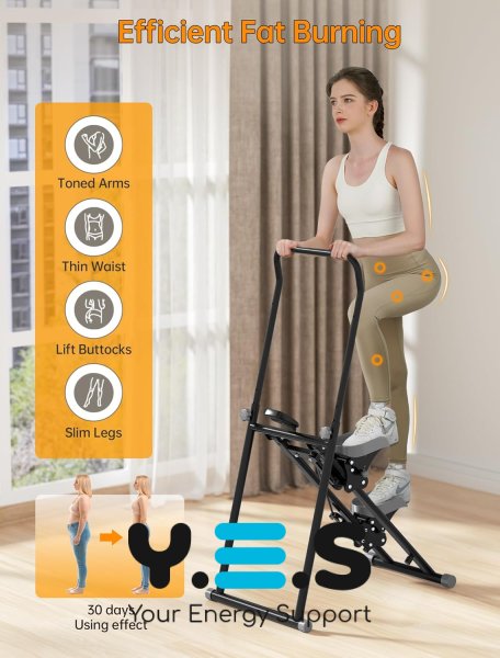 Посилений сталевий степпер для дому, чорний — кардіотренажер для ніг і сідниць