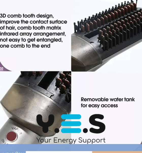 Парова щітка-фен 3в1 Hair Steam Brush: випрямляч, фен і гребінець INFRARED+SPRAY HOTairCOMB