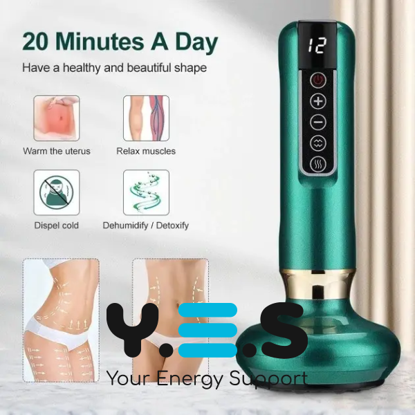 Вакуумний антицелюлітний масажер Cupping DS-A15 з ІЧ-підігрівом, 12 рівнів, лімфодренаж, 5V