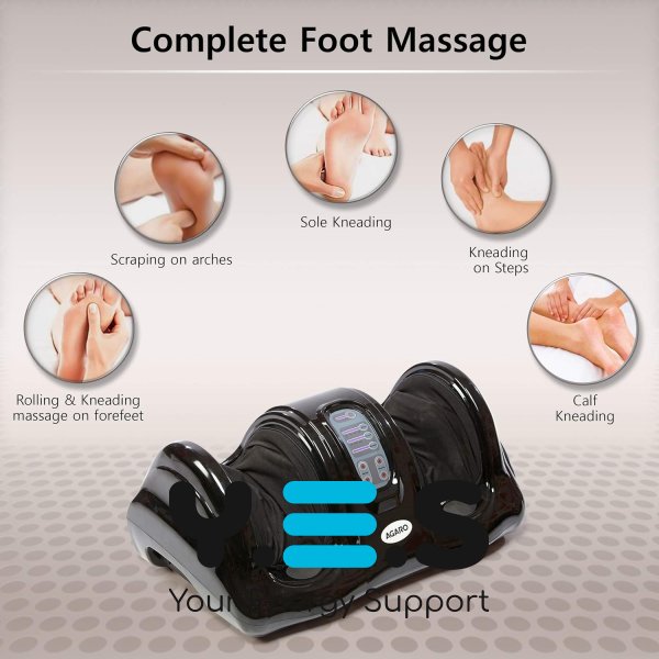 Електромасажер для стоп і литок Shiatsu Foot Massager, роликовий, з пультом керування
