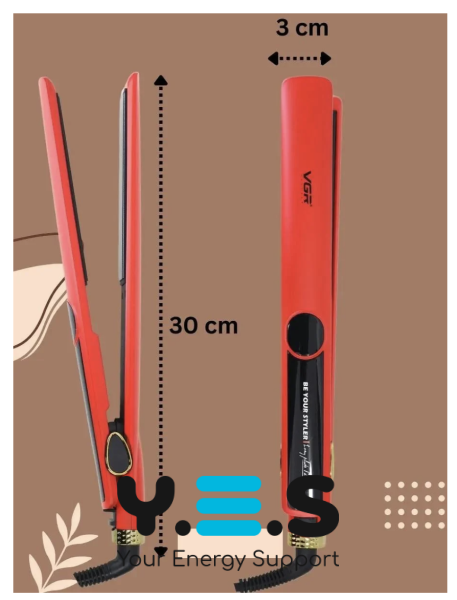 Щипці-випрямляч VGR V-518 з LED-дисплеєм, турмалінові пластини V-51