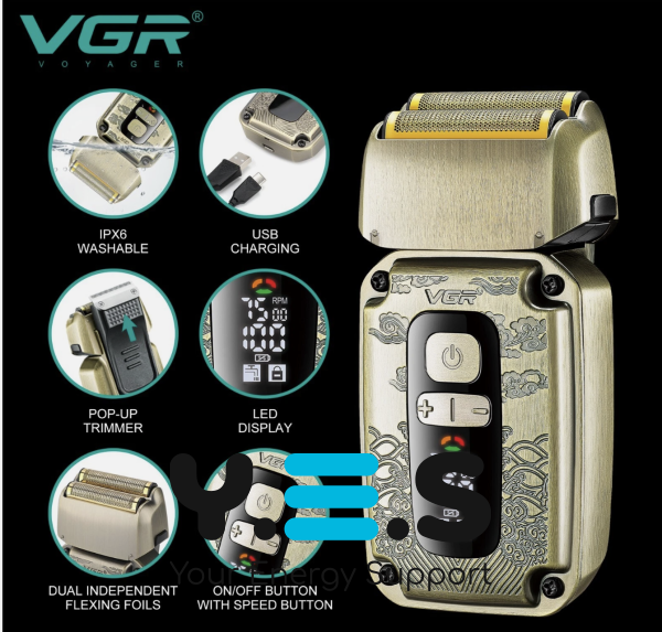 Професійна сітчаста електробритва VGR V-337 для гоління та стрижки