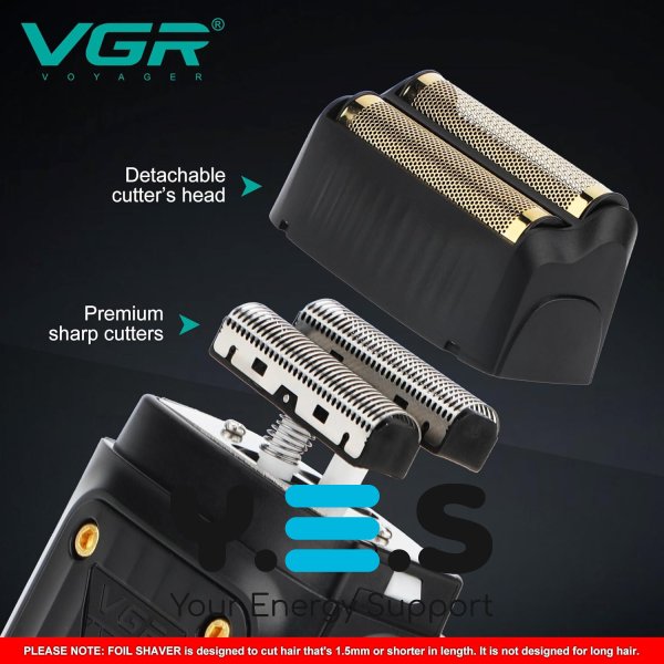 Електробритва VGR V-363 сіткова для подорожей, USB-зарядка, акумулятор