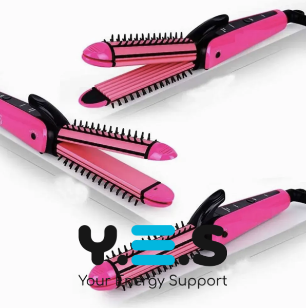 Багатофункціональний стайлер-утюжок Nova NHC-8890 3-в-1: випрямлення, гофре, локони