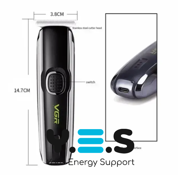 Професійний тример VGR V-020 для бороди й волосся, машинка для стрижки