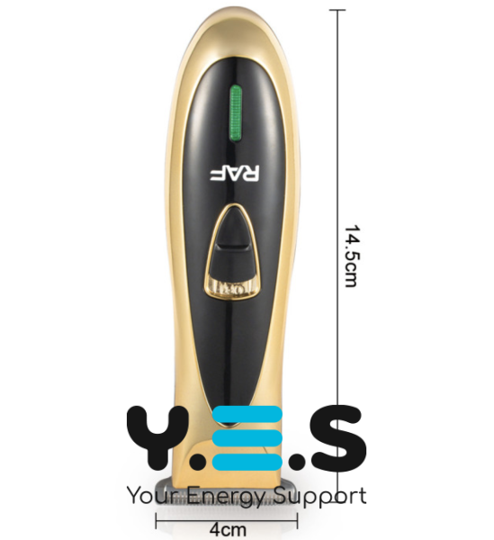 Акумуляторна машинка для стрижки RAF R.4006 + 3 насадки, бездротовий тример з USB-зарядкою