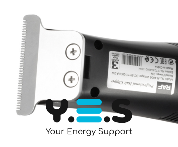 Акумуляторна машинка для стрижки RAF R.4006 + 3 насадки, бездротовий тример з USB-зарядкою