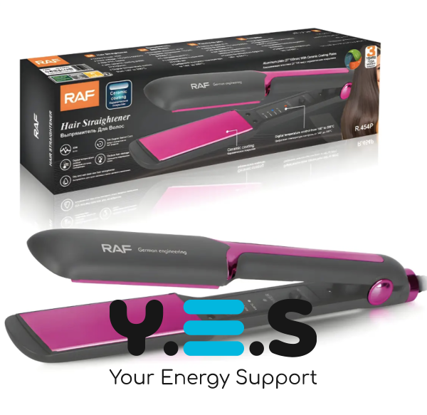 Випрямляч-стайлер для волосся RAF R.454P з цифровим термоконтролем 140–200°C
