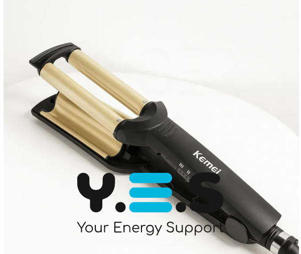 Потрійна керамічна плойка Kemei JFQ-KM-2022 для створення локонів