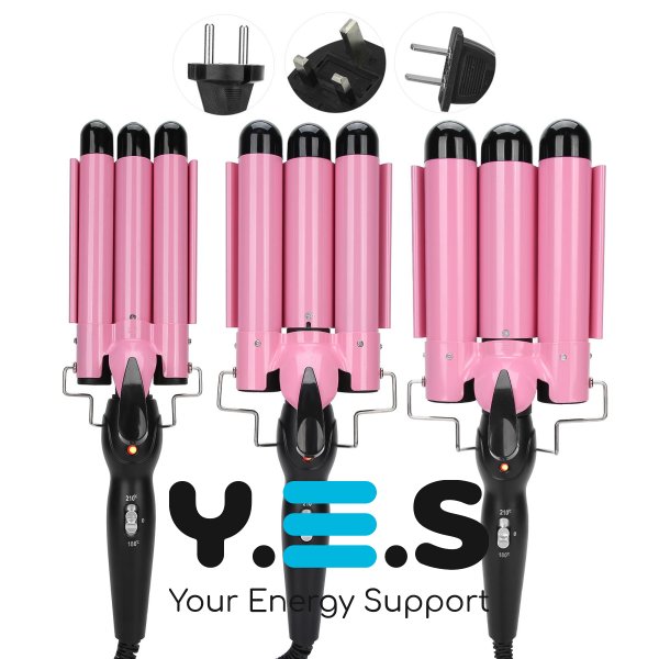 Потрійна керамічна плойка Gemei GM-1956 для створення локонів