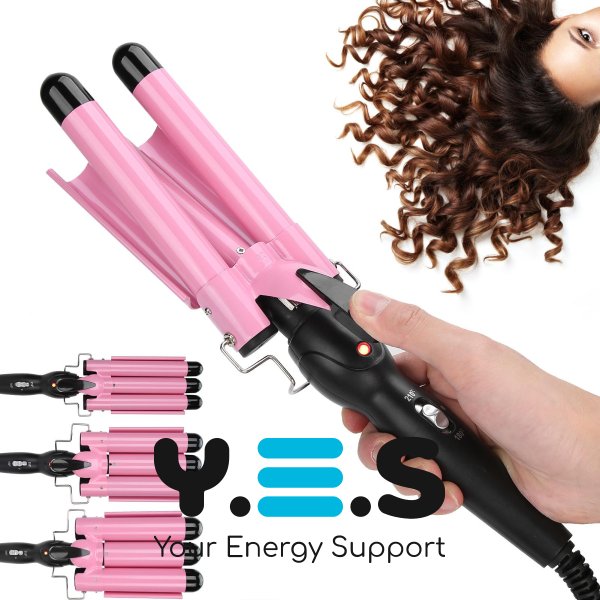 Потрійна керамічна плойка Gemei GM-1956 для створення локонів