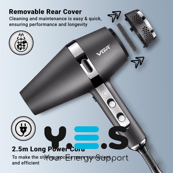 Професійний фен VGR V-451 для сушіння та укладання волосся з іонізацією