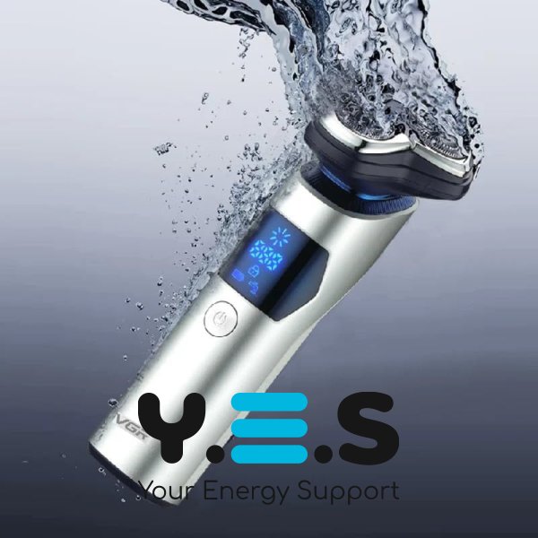 Електробритва VGR V-328 для чоловіків — роторний шейвер з LED-дисплеєм