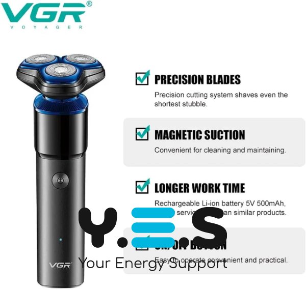 Електробритва чоловіча VGR V-325 роторна з плаваючими головками